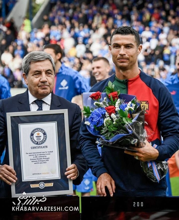 عکس| رکورد افسانهای کریستیانو رونالدو در گینس ثبت شد