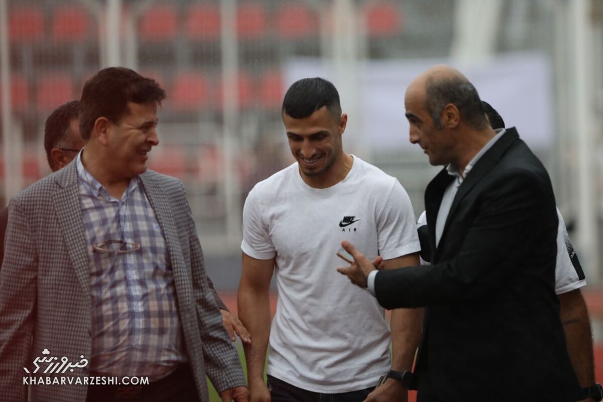 تصاویر| آقای گل پرسپولیس در تمرین نساجی