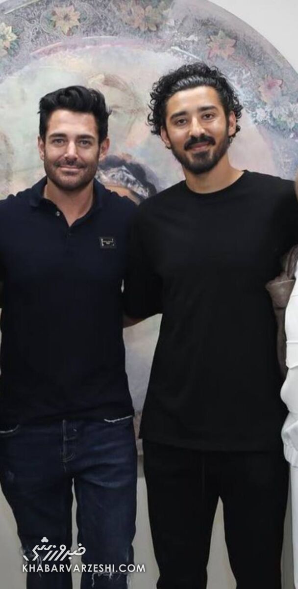 عکس| ژست جالب رضا قوچاننژاد در کنار محمدرضا گلزار