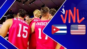 ویدیو| خلاصه والیبال آمریکا ۳ - کوبا ۰