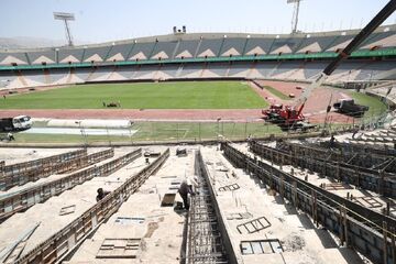 تصاویری از بازسازی استادیوم پیر تهران/ آزادی نو نوار می‌شود