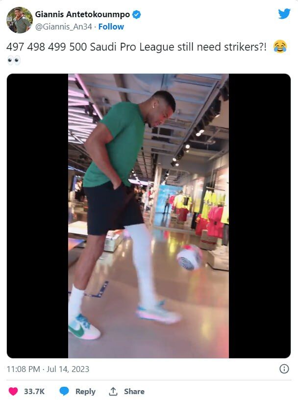 عکس| خط و نشان ستاره NBA برای بنزما و فوتبال عربستان!