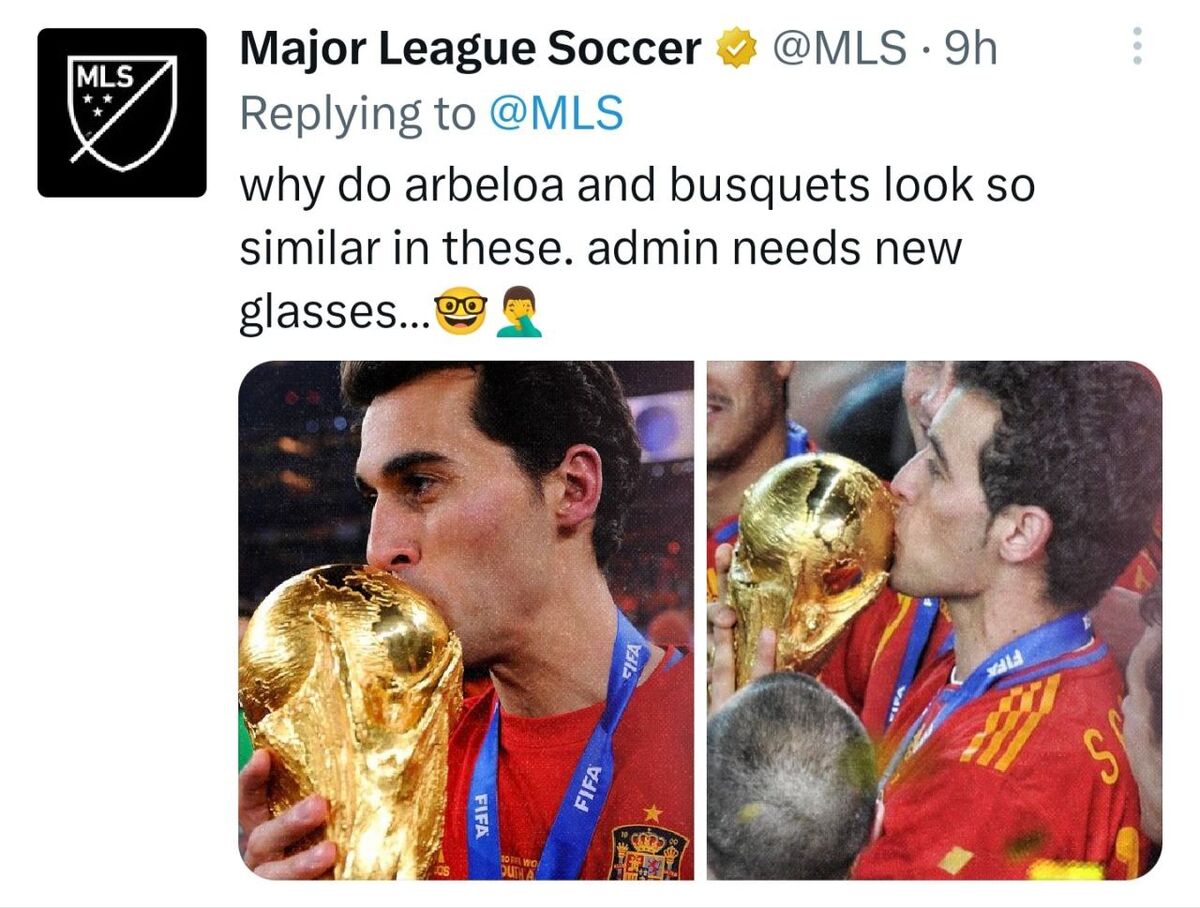 عکس| سوتی باورنکردنی آمریکایی‌ها در معرفی کاپیتان بارسلونا/ عینک نیاز داریم!