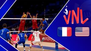 ویدیو| خلاصه والیبال آمریکا ۳ - فرانسه ۲