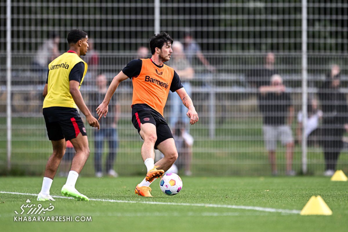 عکس| آمادگی بالای سردار آزمون در تمرینات لورکوزن