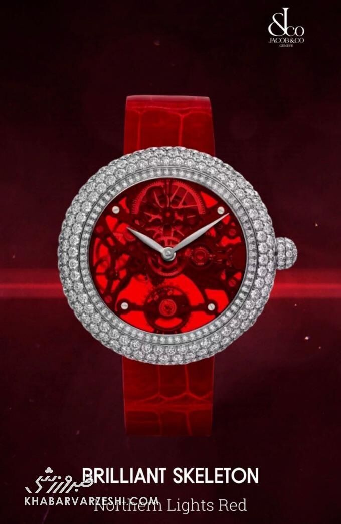 عکس| جورجینا از خرید لاکچریاش رونمایی کرد/ ساعت خاص با چرم سرخ تمساح و الماس کبود!