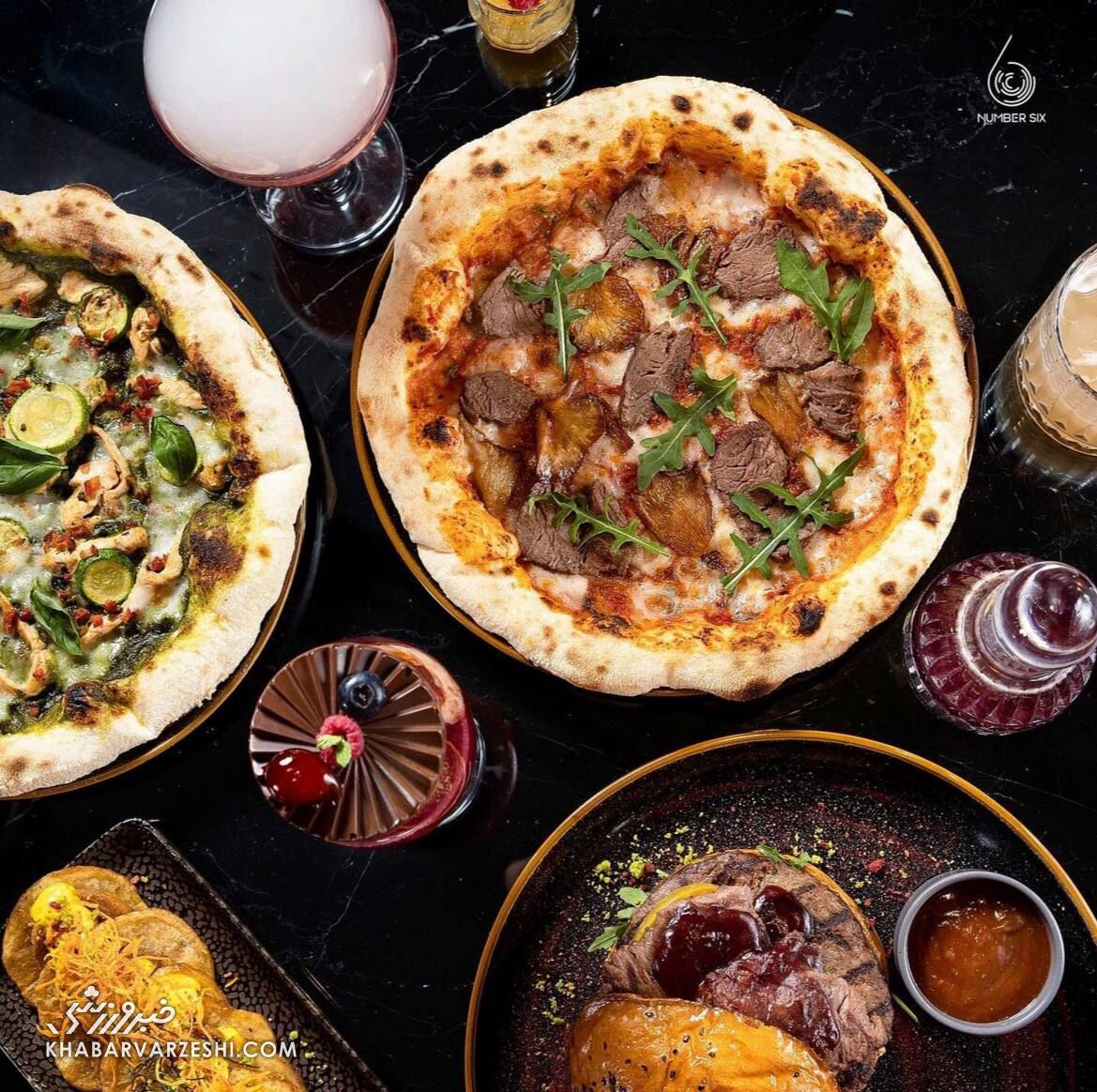 منوی رستوران نامبر سیکس کریم باقری