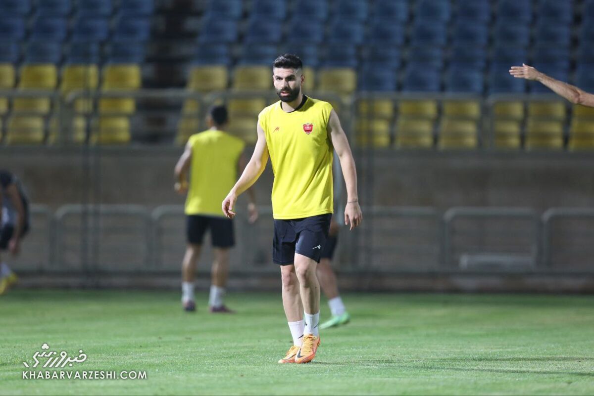 عکس| شاه ماهی نقلوانتقالات در تمرین پرسپولیس