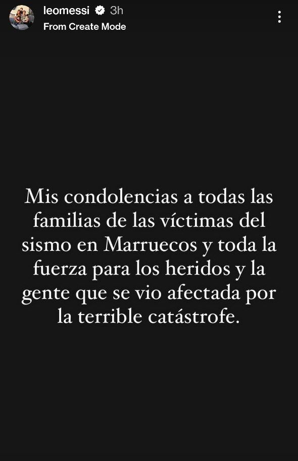 همدردی مسی با زلزلهزدگان مراکش/ لئو در پیامی اینستاگرامی چه پیامی نوشت؟