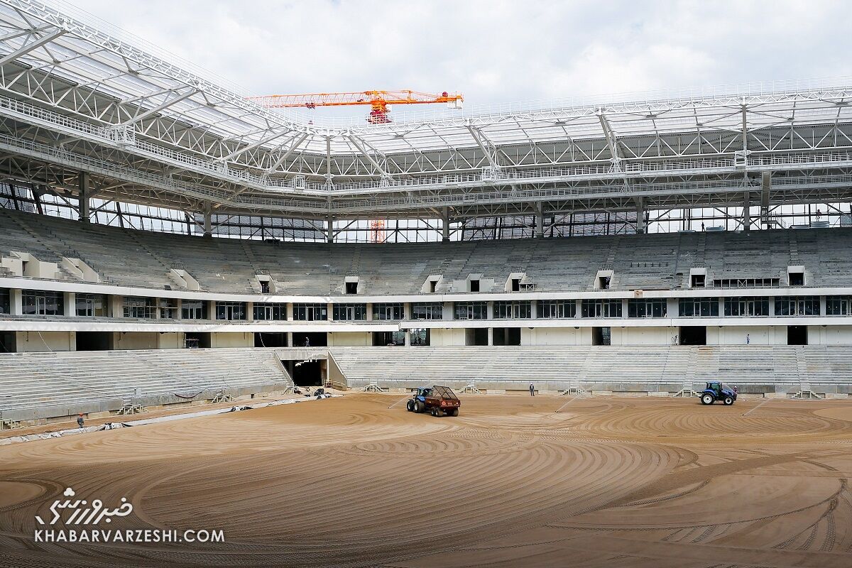 تصاویر| استادیوم معروف جامجهانی در باتلاق فرو رفت
