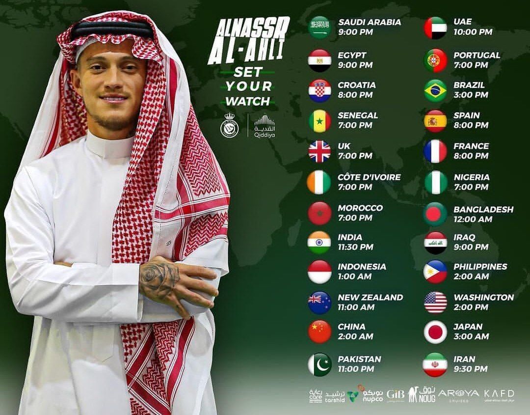 عکس| پرچم ایران در پیج رسمی النصر ثبت شد/ استقبال بزرگ از رونالدو و یارانش کارساز بود!