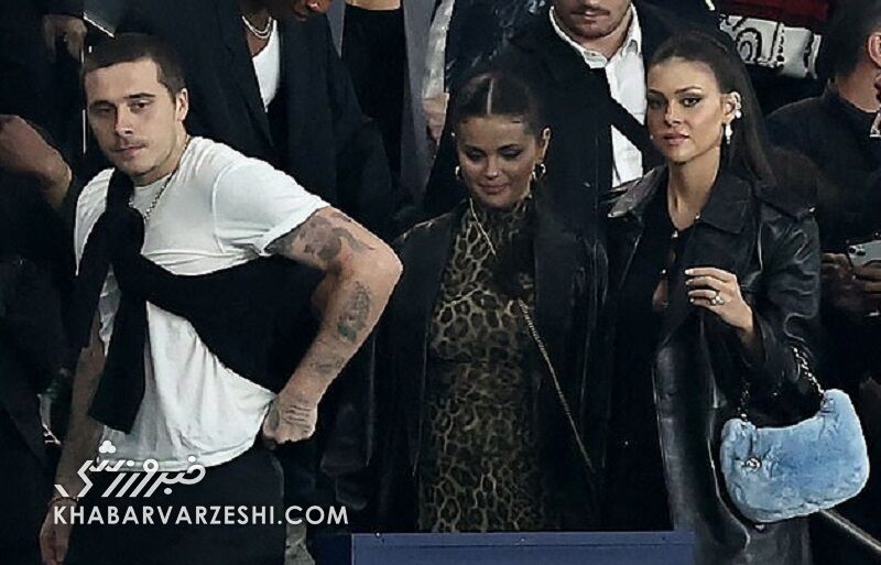 تصاویر| حضور پسر و عروس دیوید بکام به همراه خواننده مشهور در پاریس