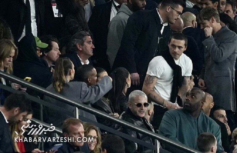 تصاویر| حضور پسر و عروس دیوید بکام به همراه خواننده مشهور در پاریس