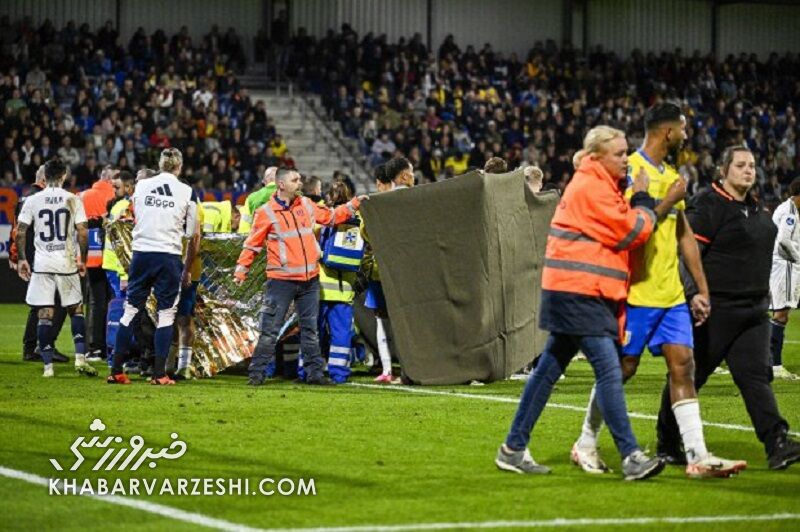 تصاویری از دردناکترین اتفاق وسط زمین بازی/ دروازهبان بیهوش شد و بازیکنان با گریه زمین را ترک کردند