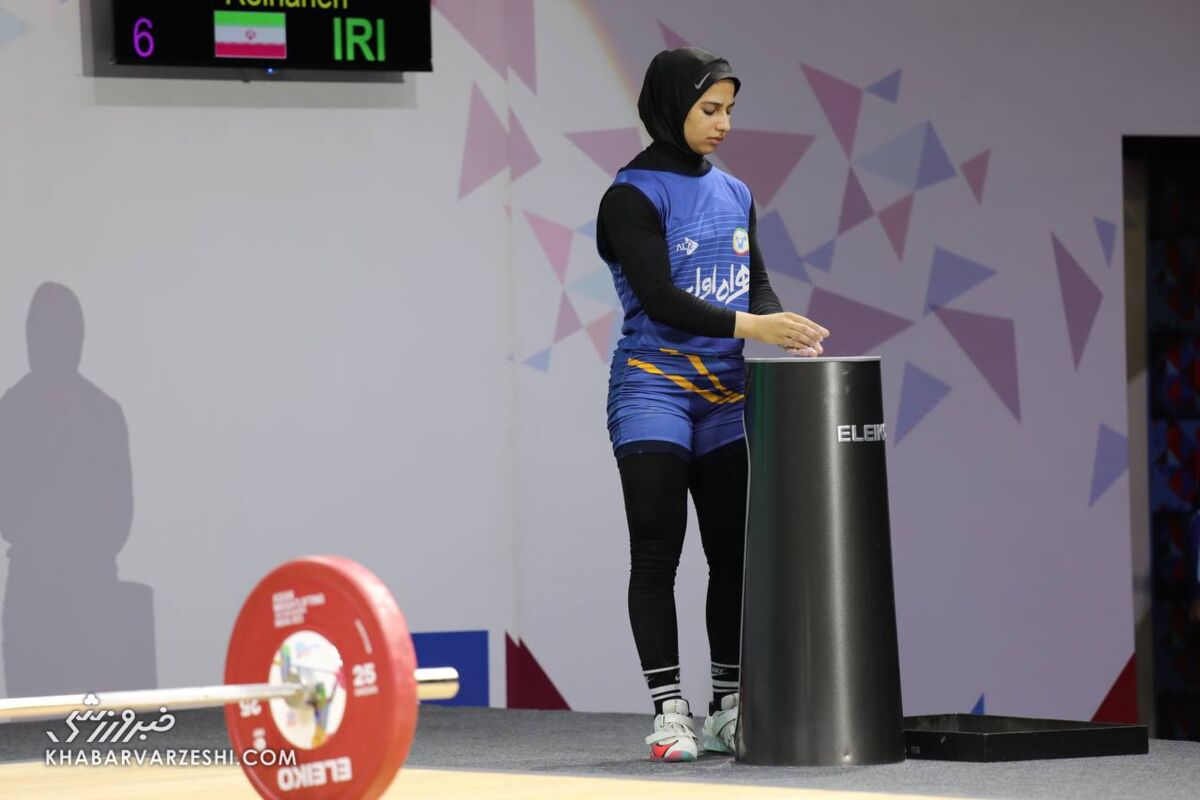 تلاش ناموفق دختر وزنه‌بردار ایران در هانگژو/ ریحانه کریمی اوت کرد +ویدیو