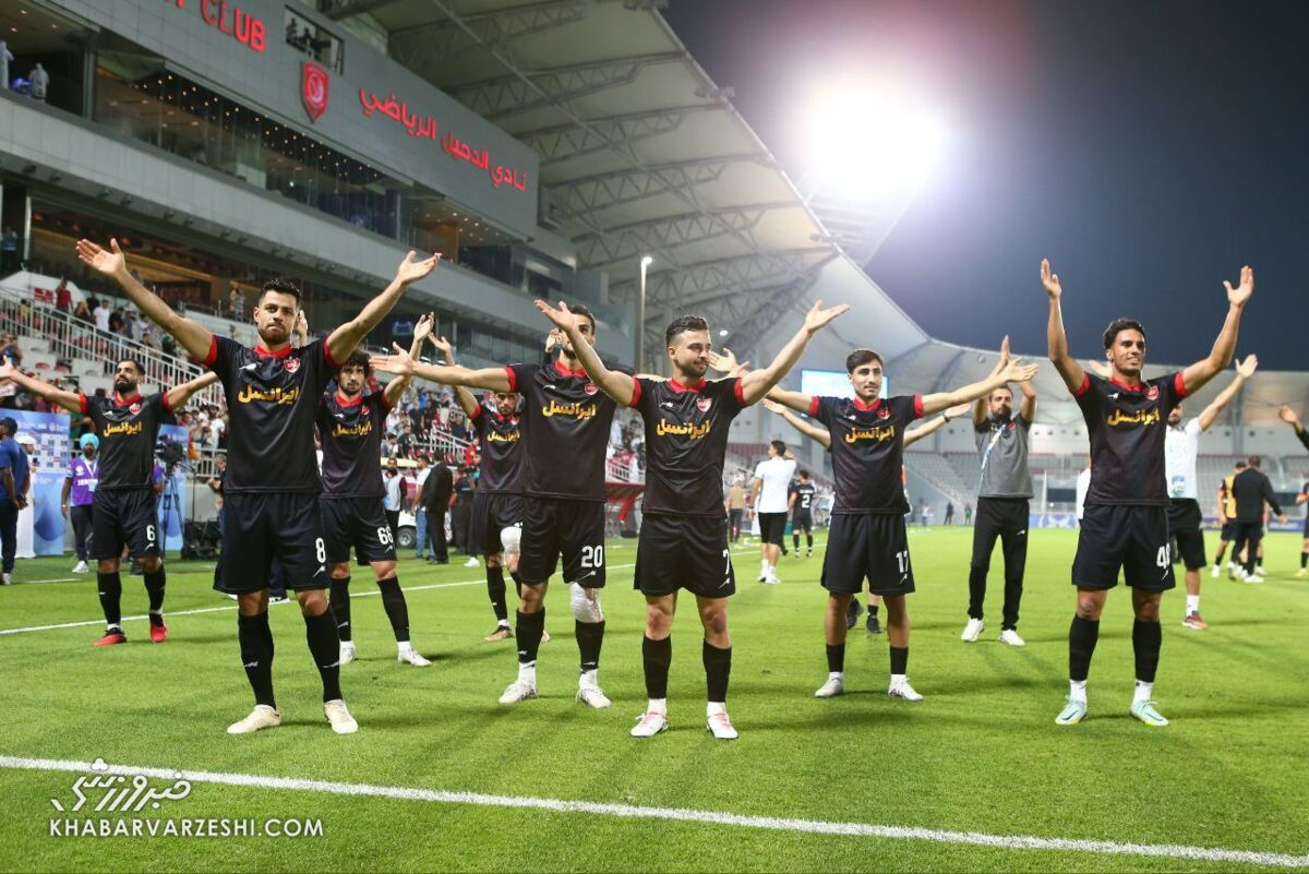عکس| خوشحالی خاص پرسپولیسیها پس از پیروزی در دوحه