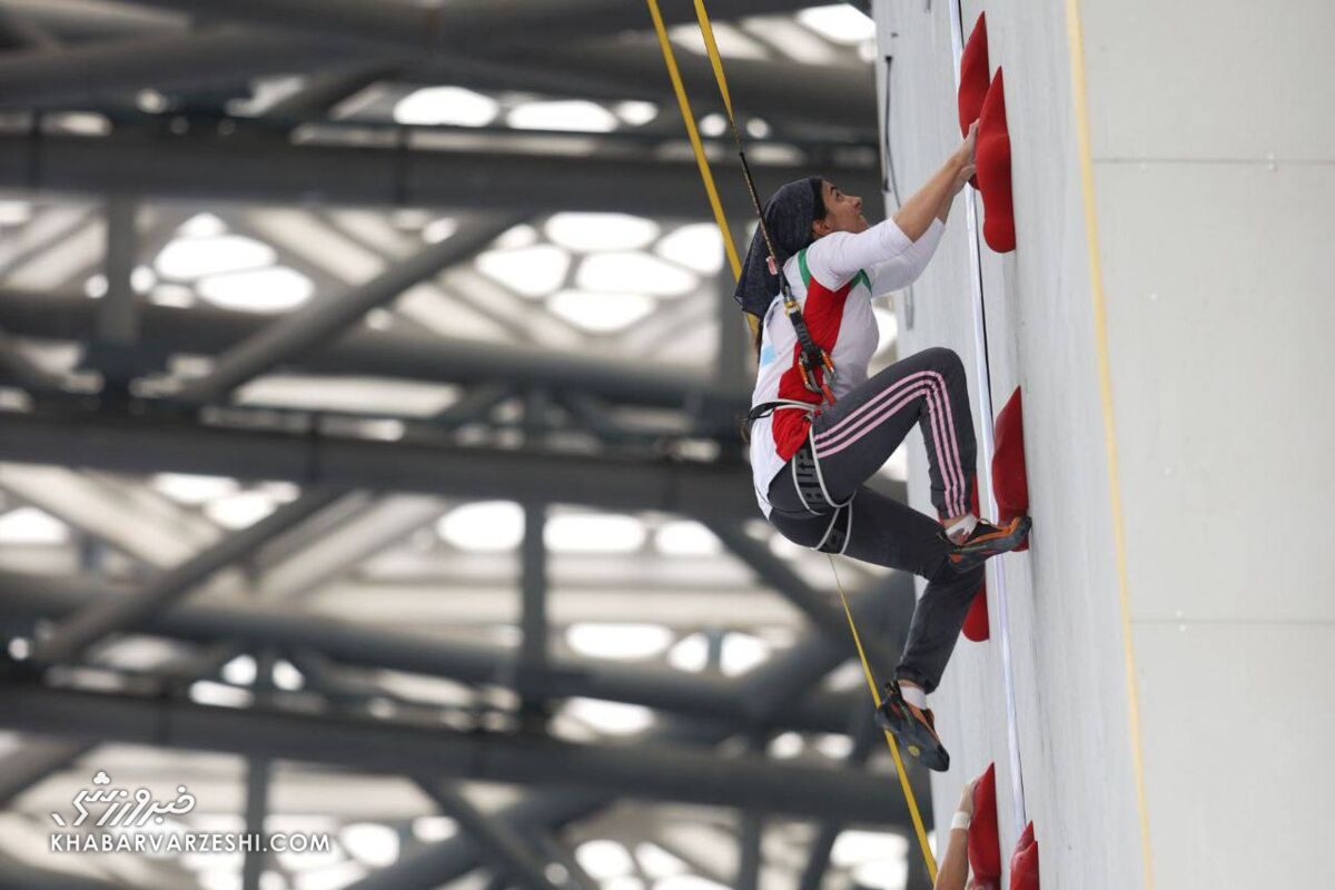 عکس| صعود دختر سنگ‌نورد ایران به دور دوم بازی‌های آسیایی