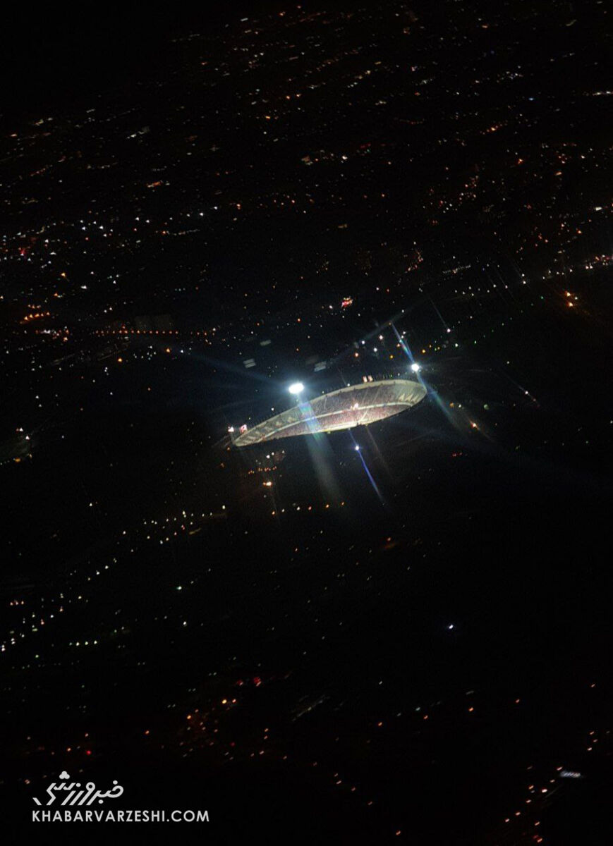 عکس| نمایی دیدنی از استادیوم آزادی هنگام بازی نساجی - الهلال از آسمان