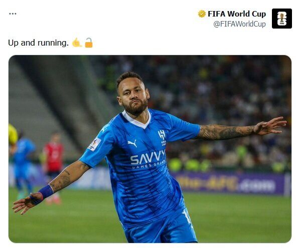 عکس| واکنش فیفا به گلزنی نیمار مقابل نساجی