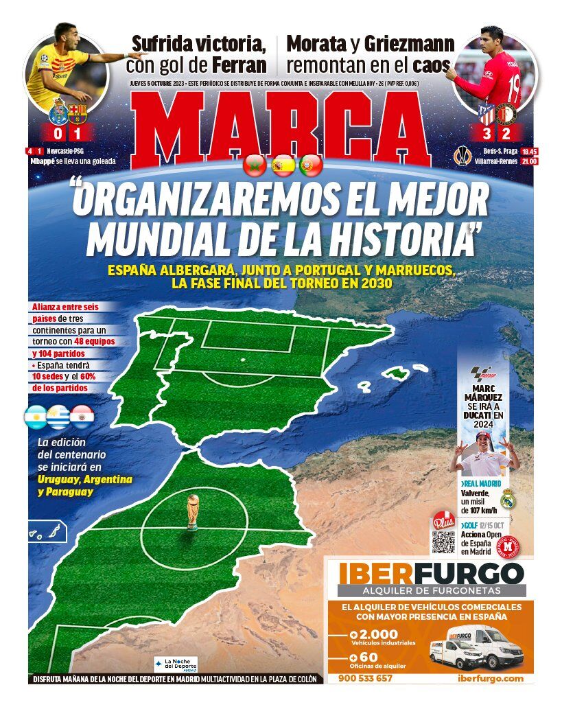 روزنامه مارکا| ما بهترین جامجهانی تاریخ را برگزار خواهیم کرد روزنامه مارکا| ما بهترین جامجهانی تاریخ را برگزار خواهیم کرد