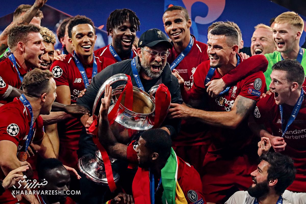جشن قهرمانی یورگن کلوپ همراه با لیورپول در لیگ قهرمانان اروپا