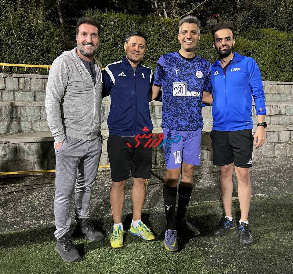 عکس| عادل فردوسیپور و یک پرسپولیسی در برنامه ویژه فغانی