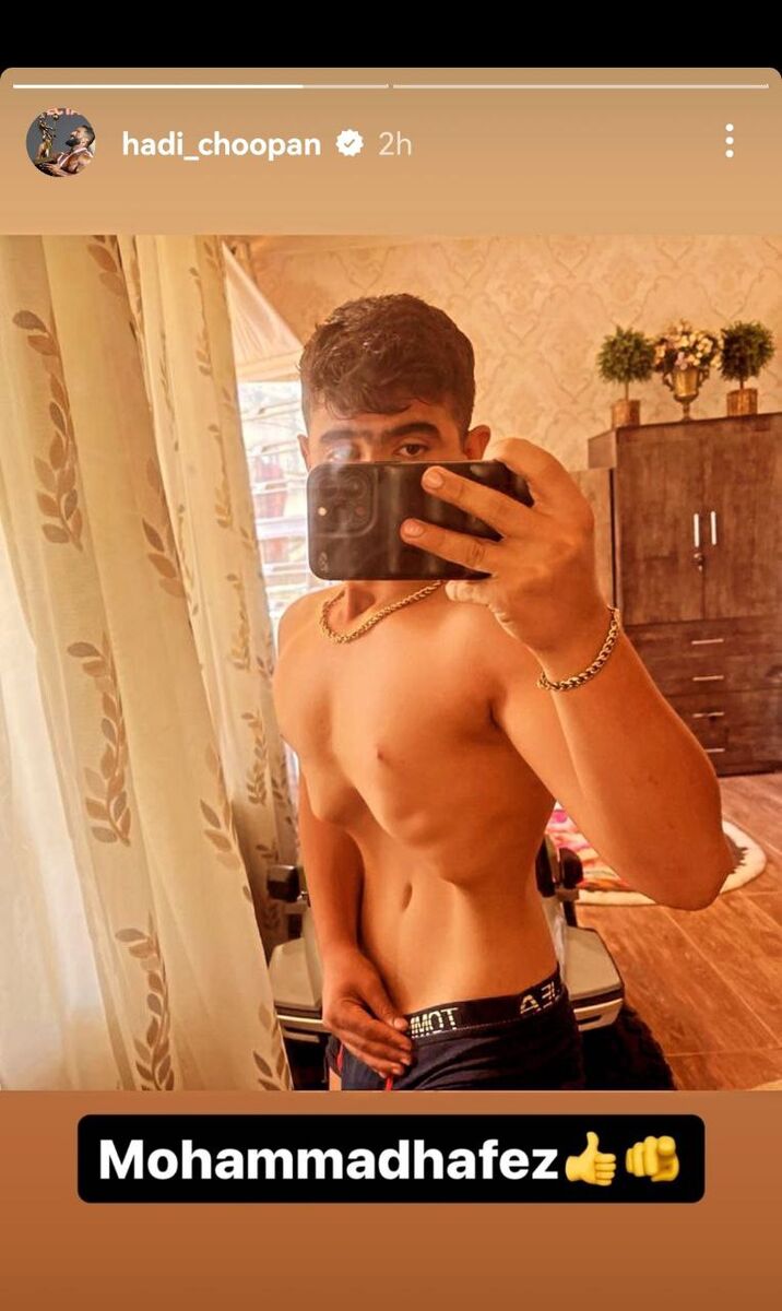 عکس| ذوق هادی چوپان برای فیگور پسرش/ فرزند گرگ ایرانی استعدادش را نشان داد