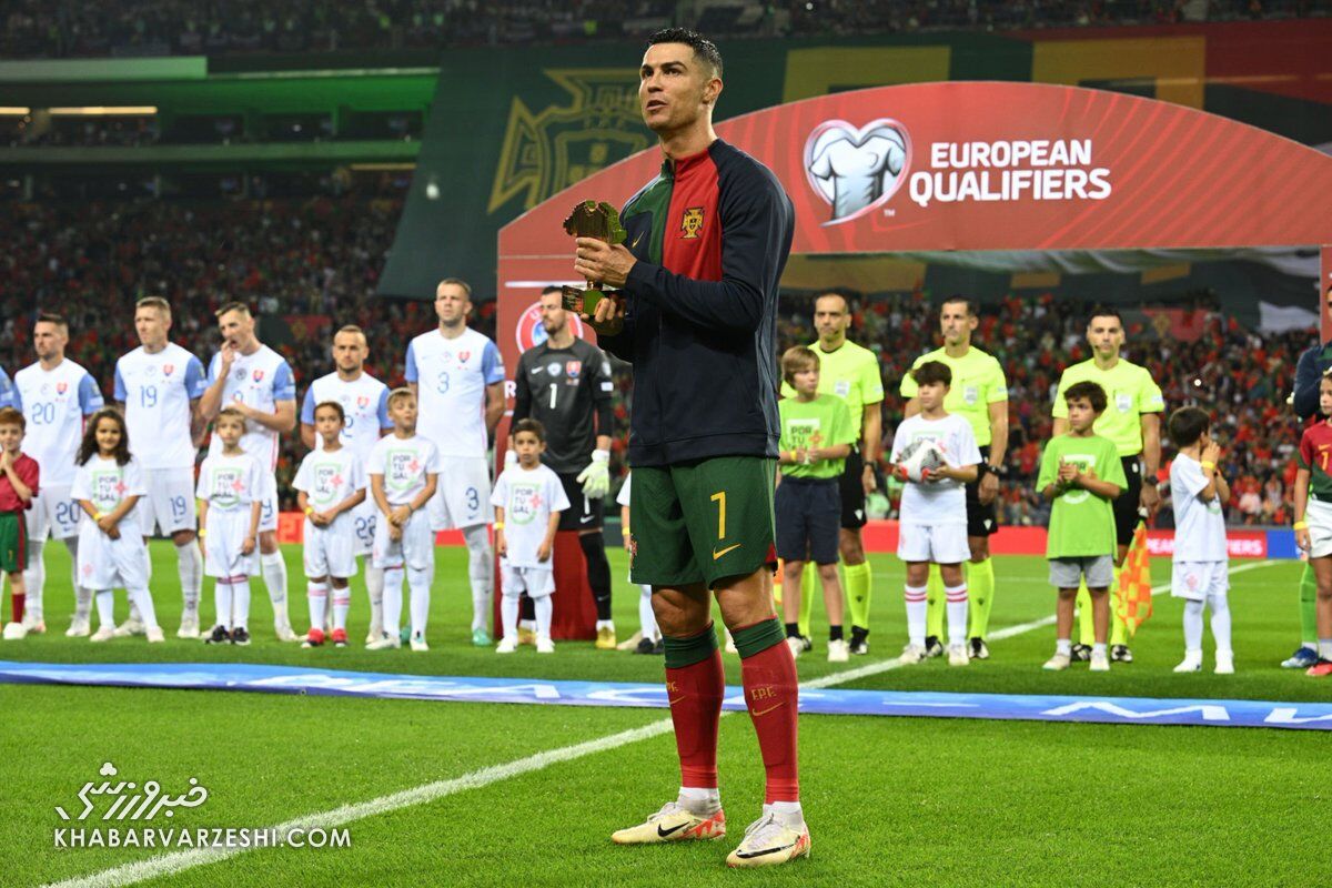 تصاویر| رونالدو در پرتغال «CR200» شد!/ لحظه رمانتیک در ورزشگاه با اشکهای مادر کریستیانو