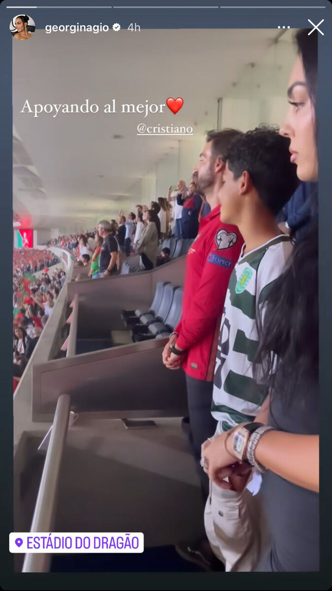 عکس| استوری احساسی جورجینا برای رونالدو در شب تاریخی