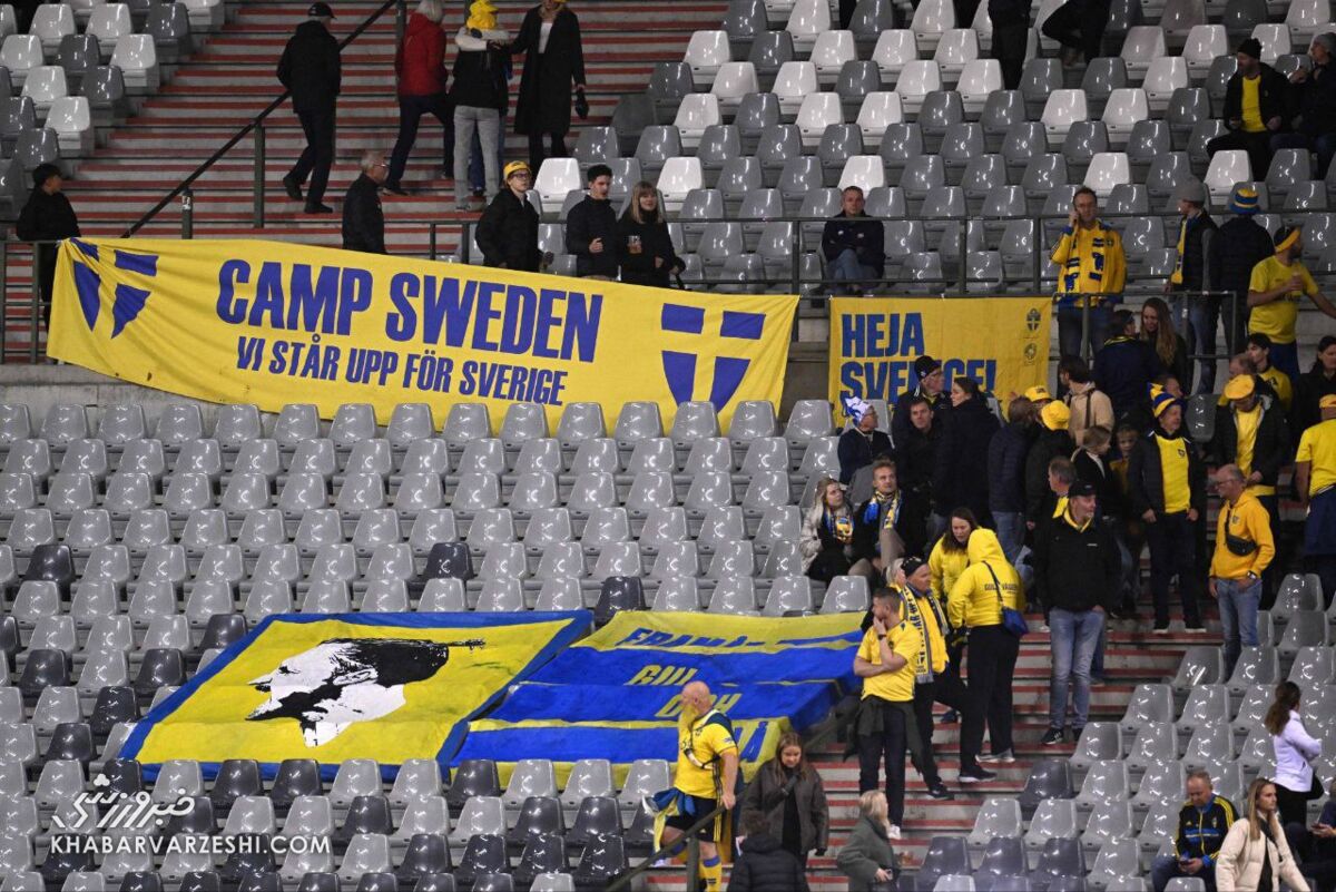 تصاویر| اشک‌های هواداران سوئد پس فاجعه بروکسل