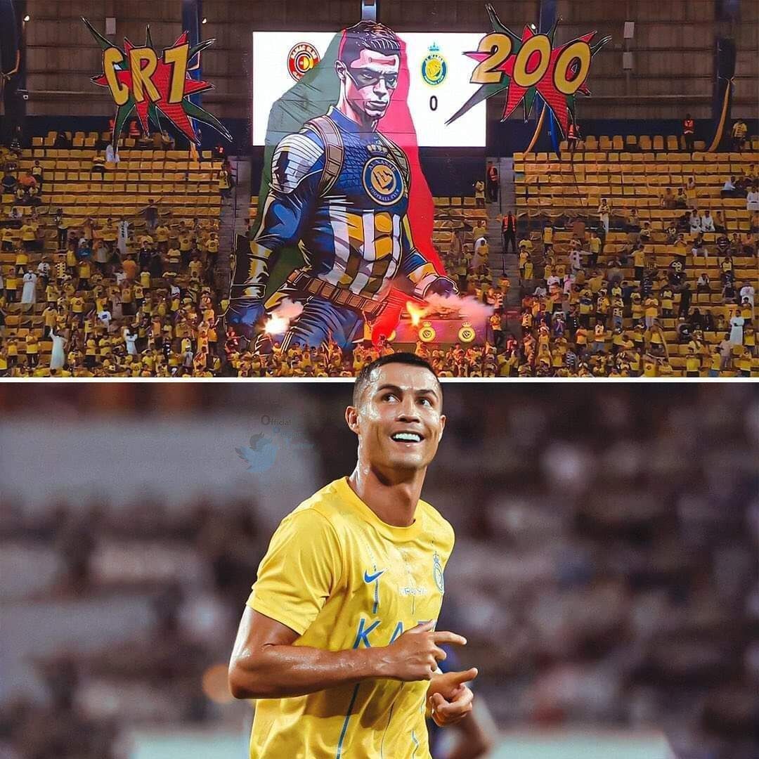 عکس| سورپرایز النصریها در بازگشت رونالدو/ CR200 ابرقهرمان عربستانیها شد!