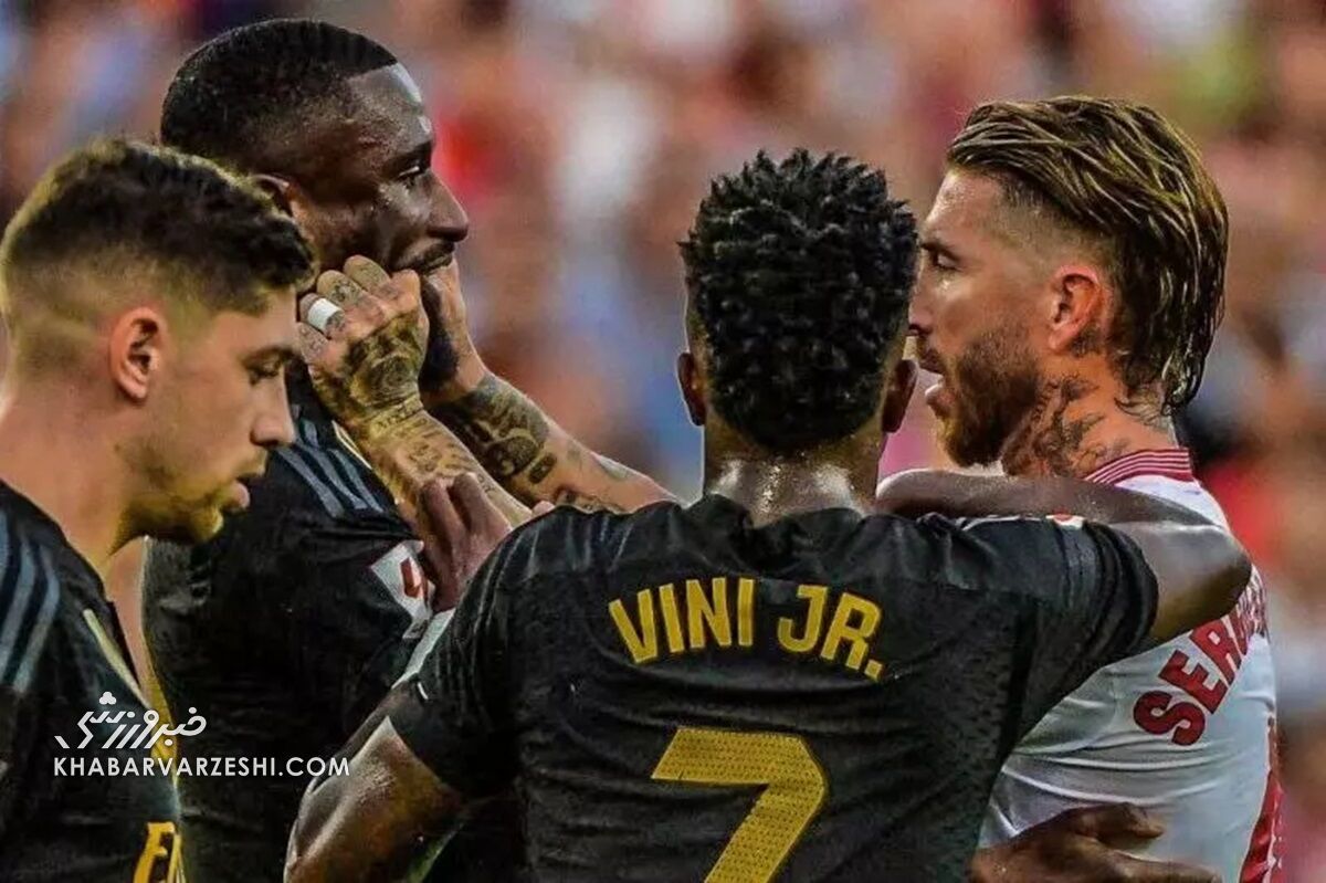 عکس| رفتار عجیب راموس با بازیکن حریف/ سرخیو مدافع رئال را معاینه کرد!