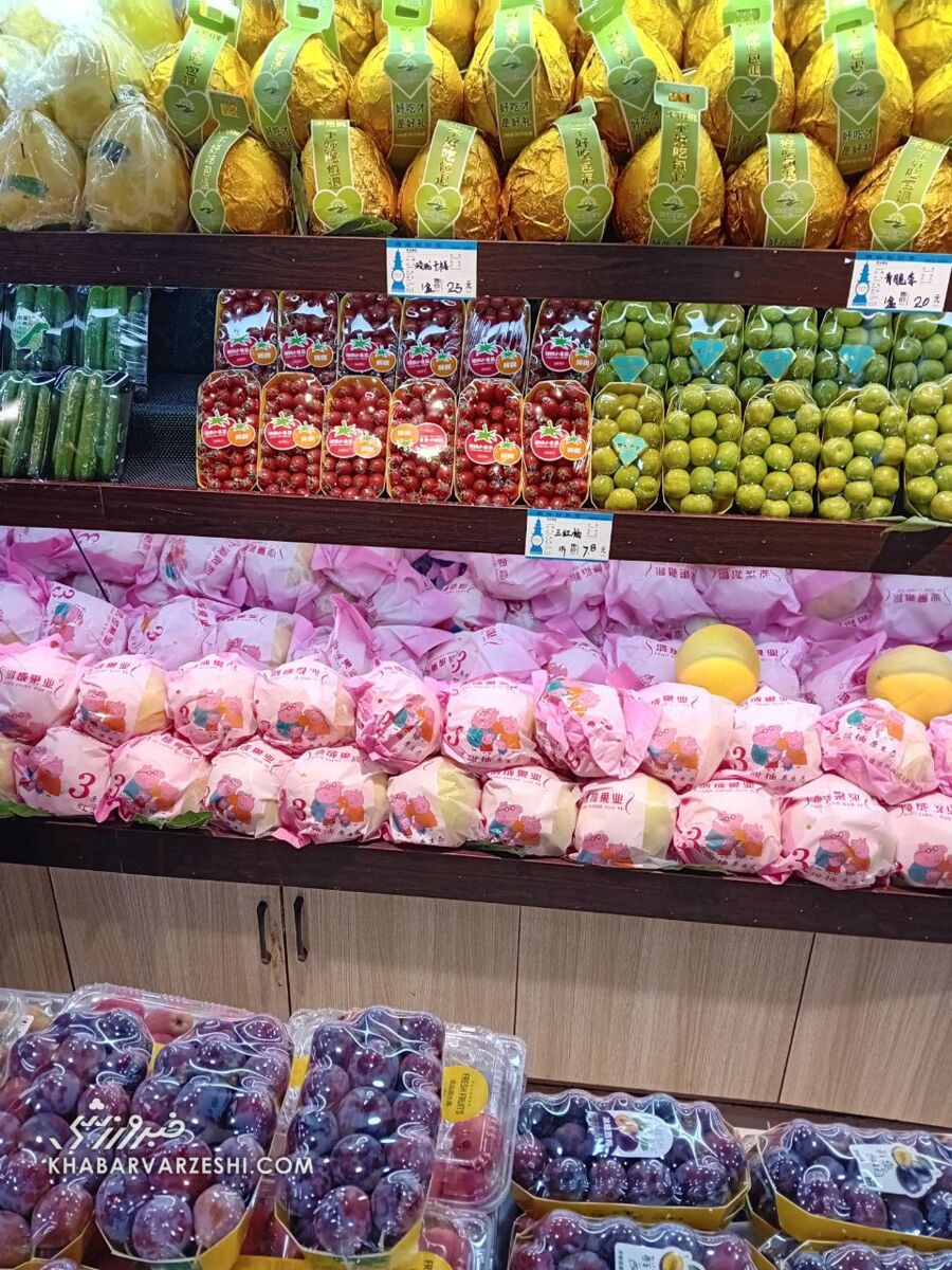 میوه‌فروشی، کمیاب‌ترین مغازه در هانگژو/ از دندان اژدها تا خربزه خاردار؛ این‌جا خبری از «کیلو» نیست!