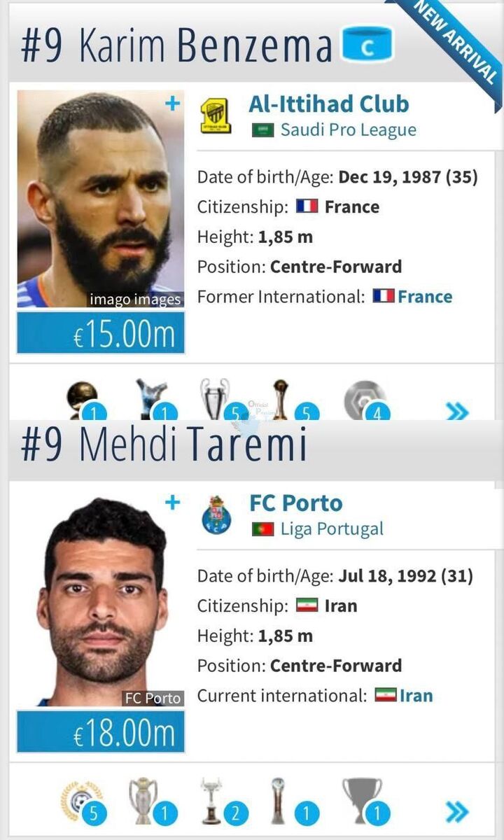 عکس| مهدی طارمی باارزشتر از کریم بنزما