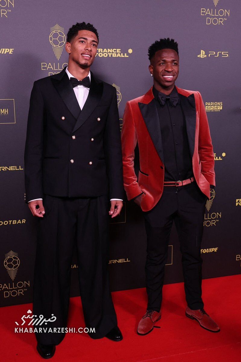 عکس| سوپراستارهای رئال مادرید در مراسم توپ طلا/ وینیسیوس خاصترین کت را پوشید!