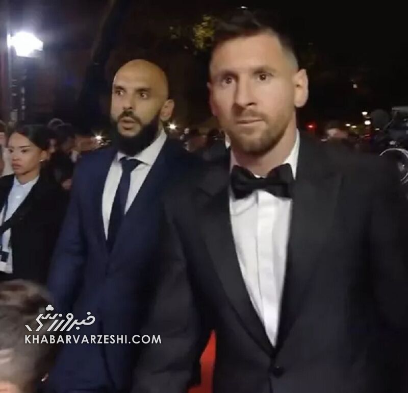 بادیگارد لیونل مسی سوژه مراسم توپ طلا شد/ یاسین هر ۲ دقیقه یکبار اطراف را اسکن میکند!