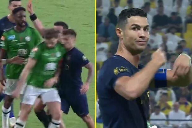 عکس| درگیری ستارهها در عربستان/ رونالدو و اتاویو با کاپیتان سابق لیورپول دست به یقه شدند