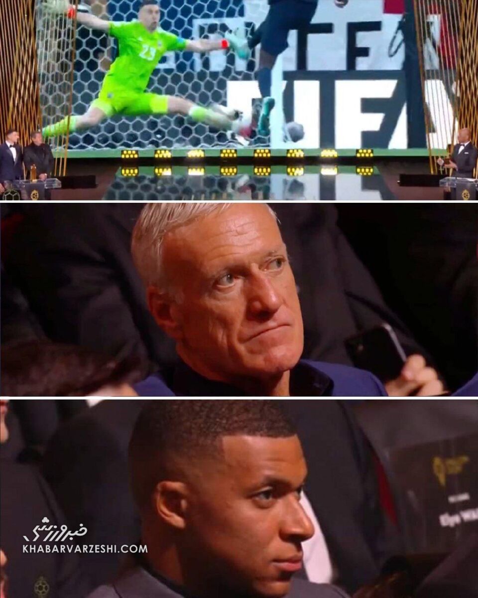 عکس| اتفاق عجیبی که در مراسم توپ طلا ندیدید/ مسخره کردن دشان و امباپه توسط کارگردان فرانسوی!