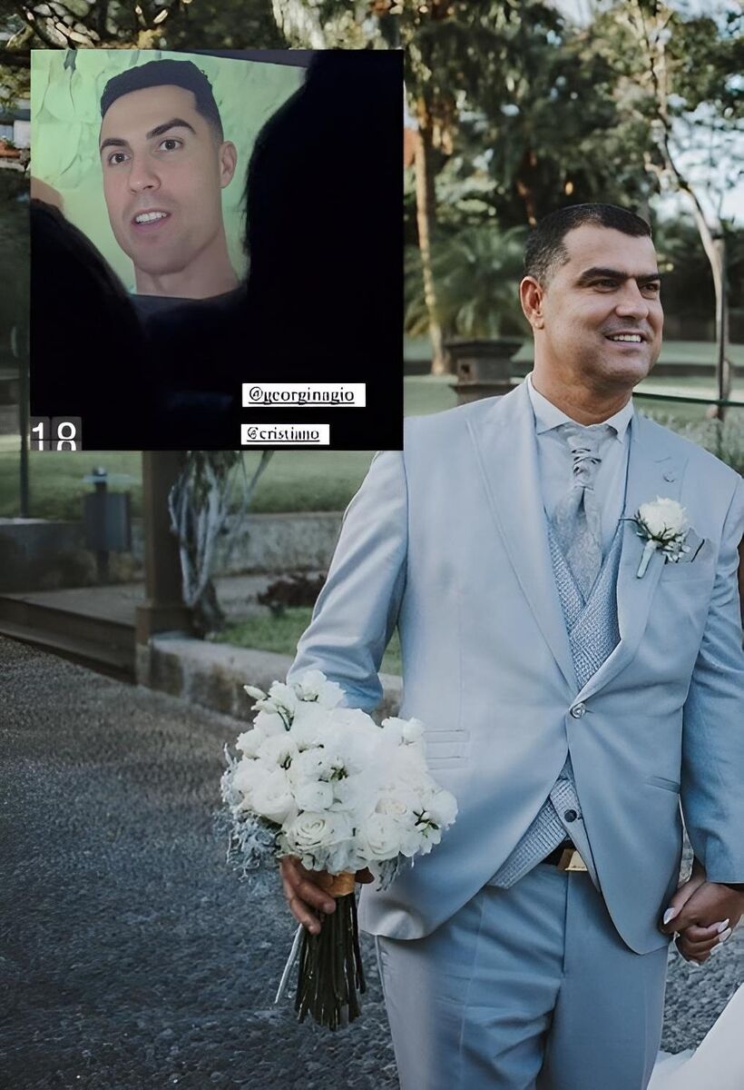 عکس| حضور متفاوت کریستیانو رونالدو  در مراسم ازدواج برادرش/ هوگو با تصویر CR7 سورپرایز شد!