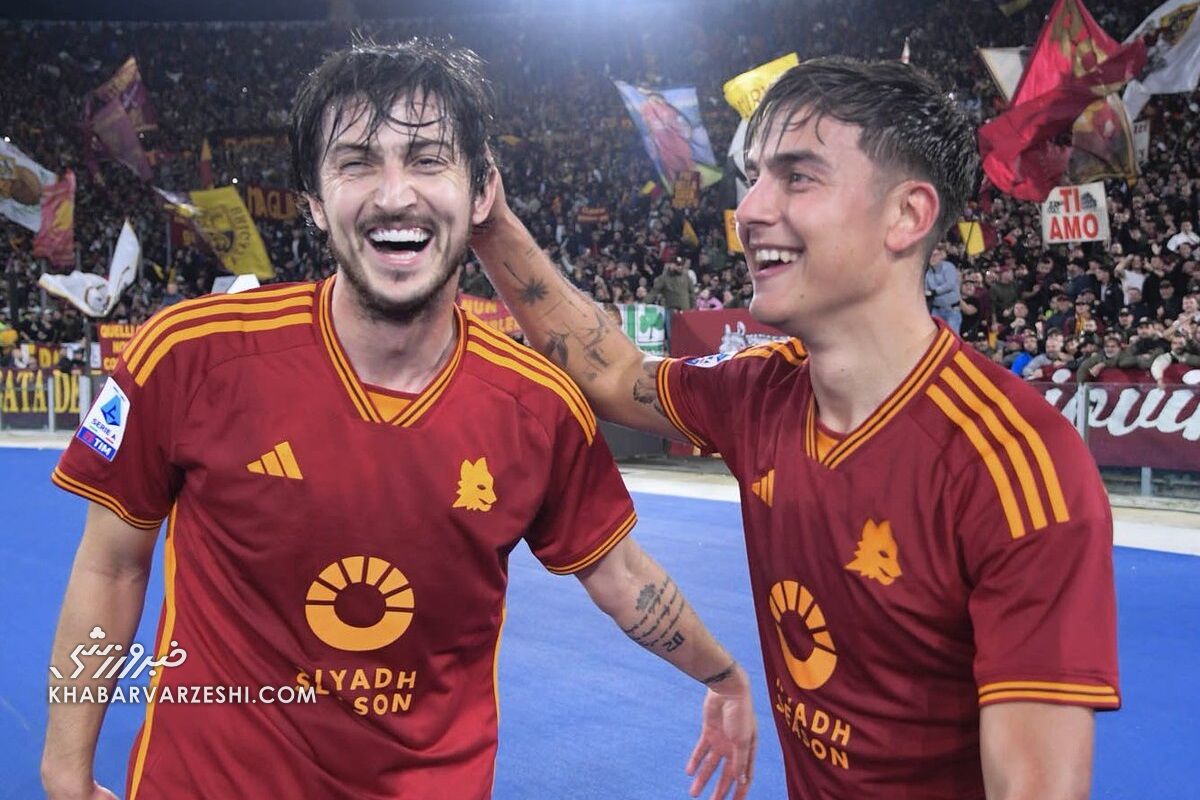 تصاویری جالب از خوشحالی سردار آزمون و پائولو دیبالا/ پیست دوومیدانی استادیوم بزرگ المپیکو منفجر سد