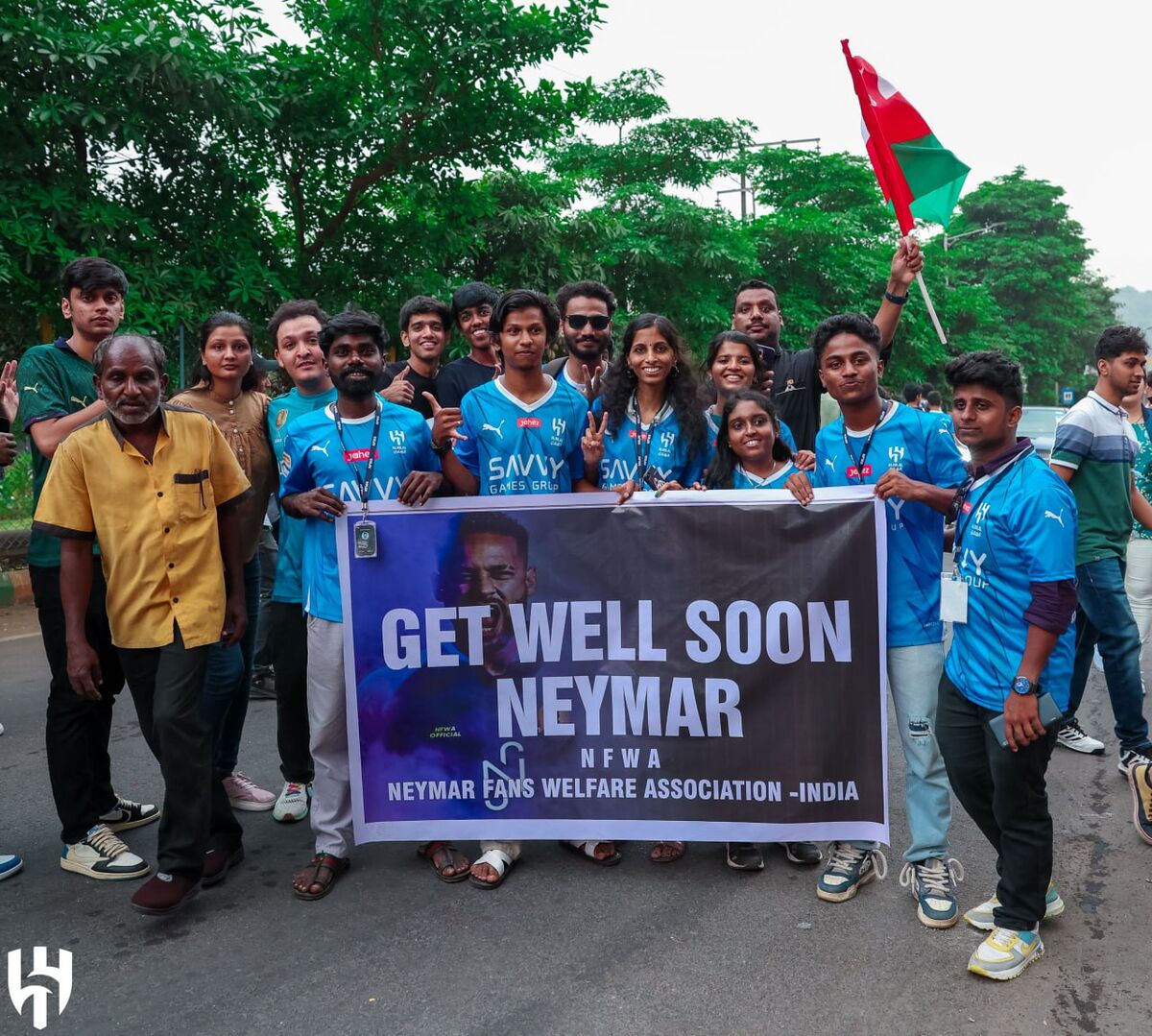 تصاویر| اقدام دستهجمعی زنان و مردان هندی برای حمایت از نیمار