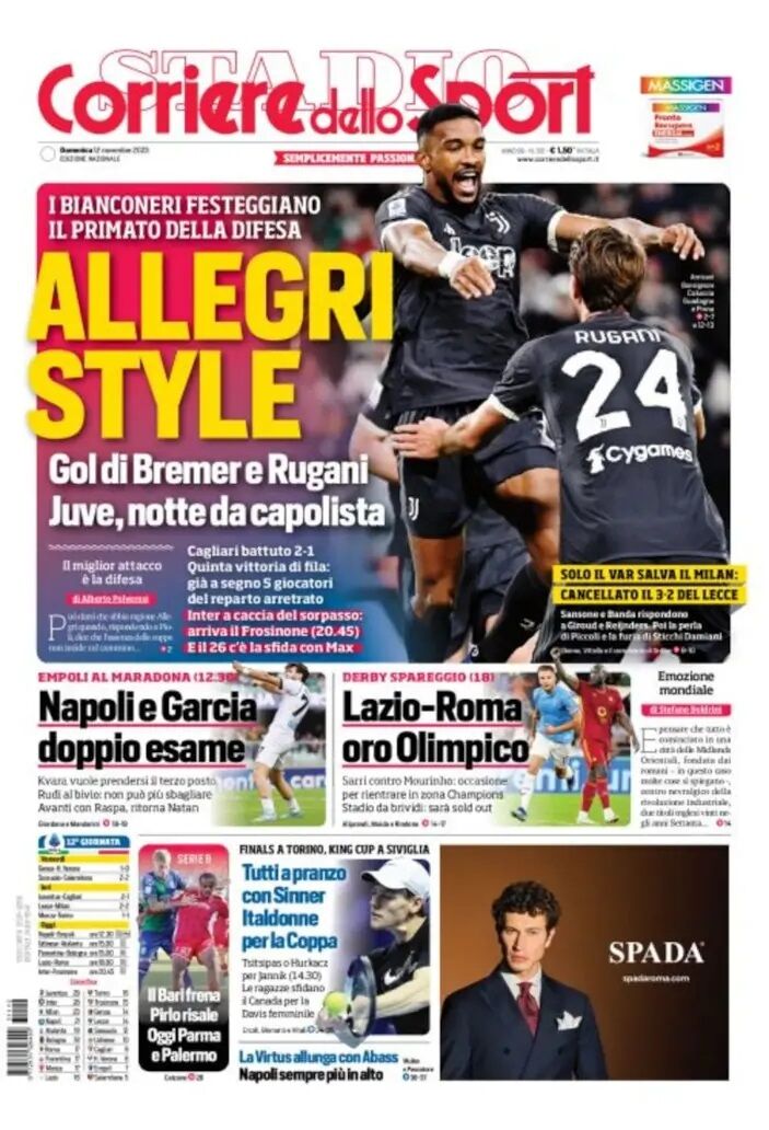 روزنامه کوریره| سبک آلگری روزنامه کوریره| سبک آلگری