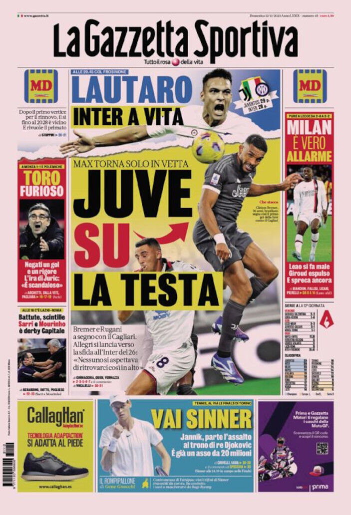 روزنامه گاتزتا| یووه، سرها بالا روزنامه گاتزتا| یووه، سرها بالا