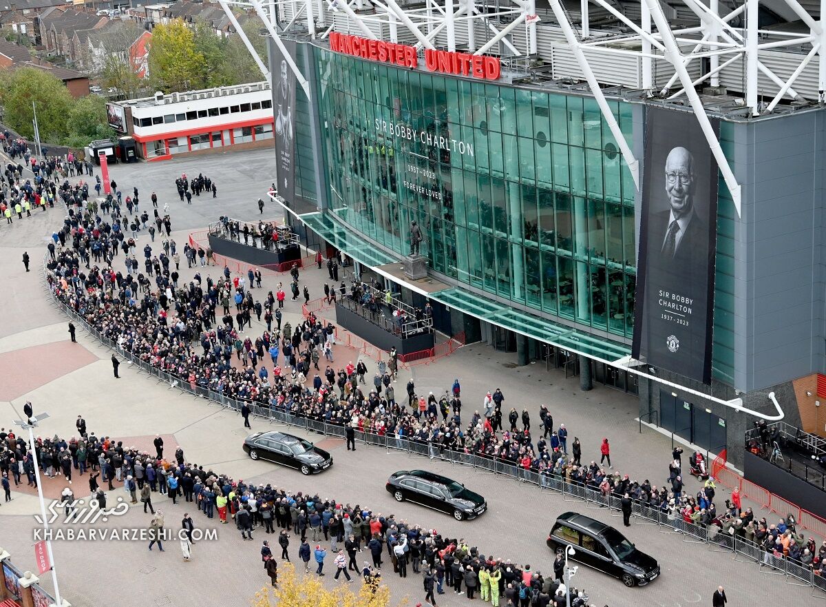 تصاویر| حضور چهرههای مشهور در مراسم خاکسپاری سربابی چارلتون/ نمایندههای رقبا هم آمدند