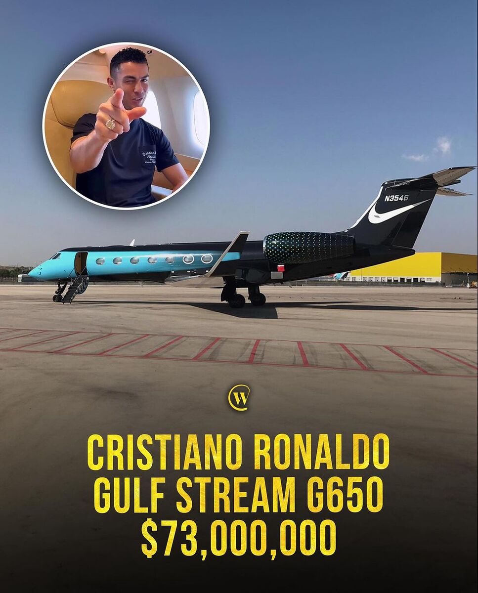 تصاویر| مجللترین جتهای خصوصی بازیکنان فوتبال/ ارزش هواپیماهای لاکچری رونالدو، مسی و بکام چقدر است؟