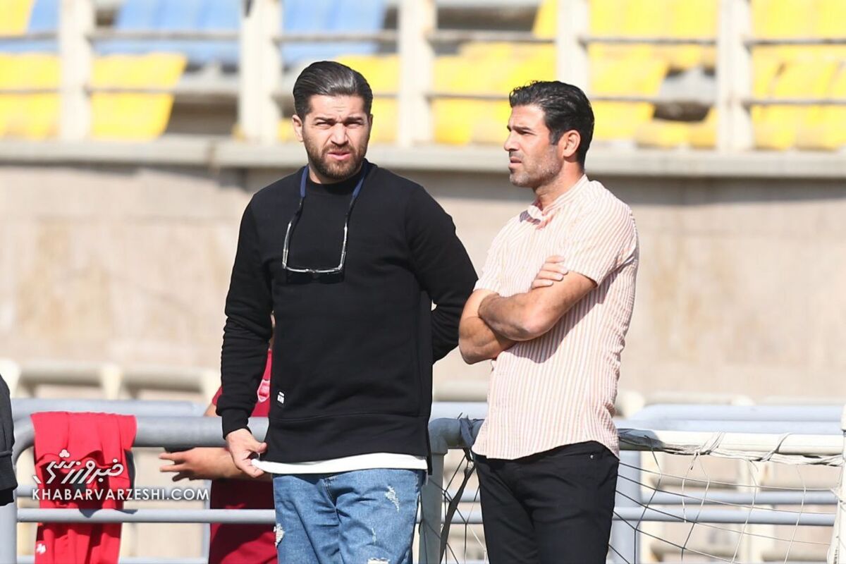 عکس| یک مهمان ویژه در تمرین پرسپولیس