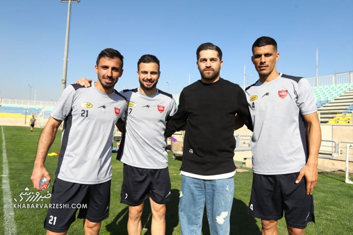 عکس| یک مهمان ویژه در تمرین پرسپولیس