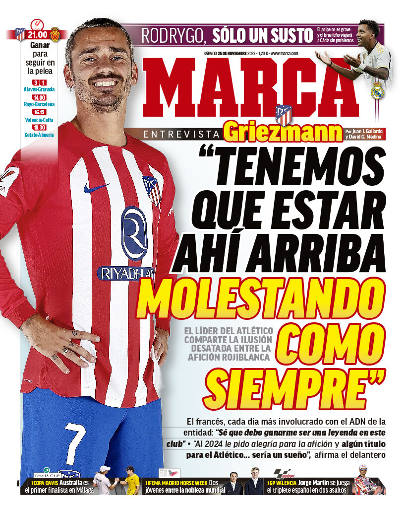 روزنامه مارکا| ما باید آن بالا و مثل همیشه مزاحم باشیم روزنامه مارکا| ما باید آن بالا و مثل همیشه مزاحم باشیم