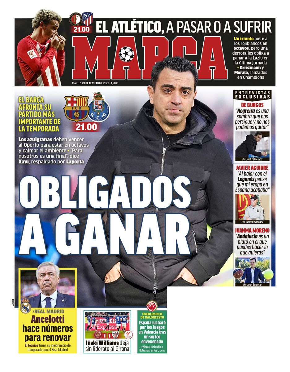 روزنامه مارکا| محکوم به پیروزی روزنامه مارکا| محکوم به پیروزی