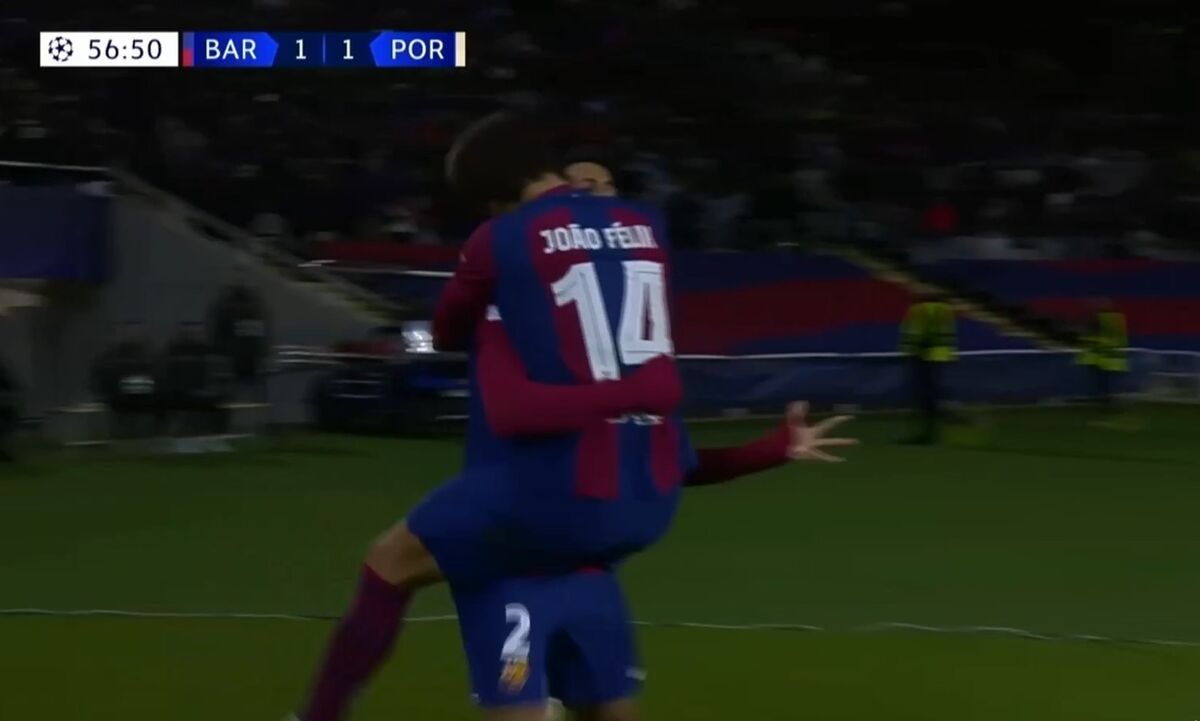 ویدیو| گل دوم بارسلونا به پورتو توسط ژوائو فلیکس